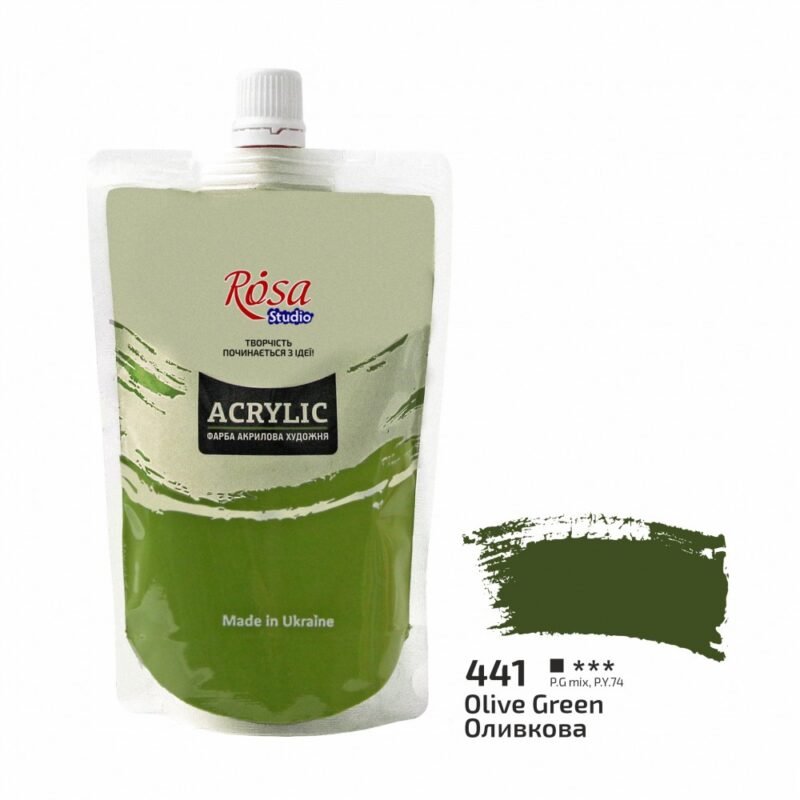 Akriliniai dažai Rosa Studio 200ml Olive Green