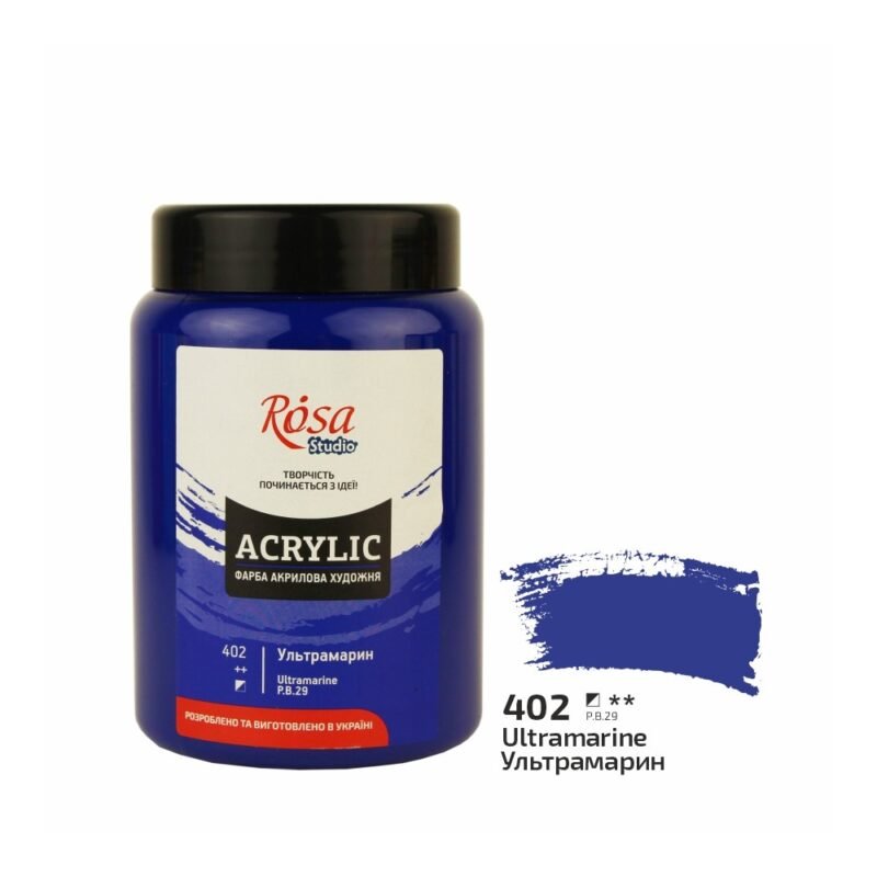 Akriliniai dažai Rosa Studio 400ml Ultramarine