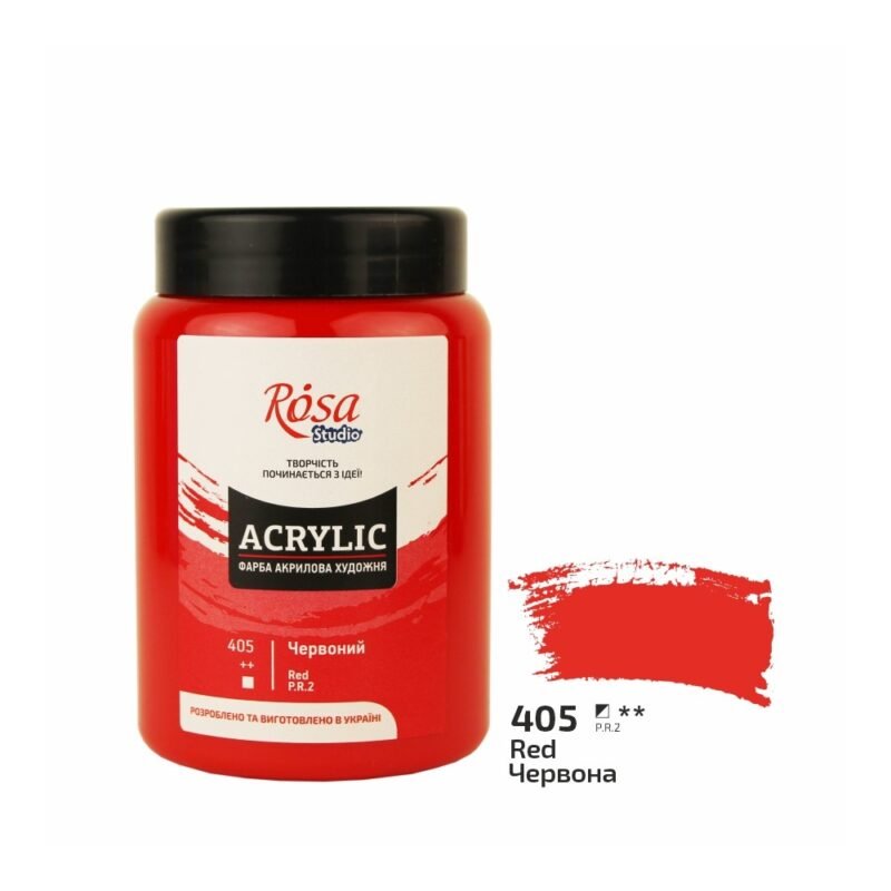 Akriliniai dažai Rosa Studio 400ml Red