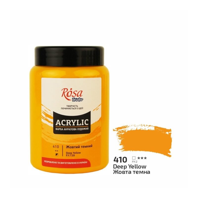 Akriliniai dažai Rosa Studio 400ml Dark Yellow