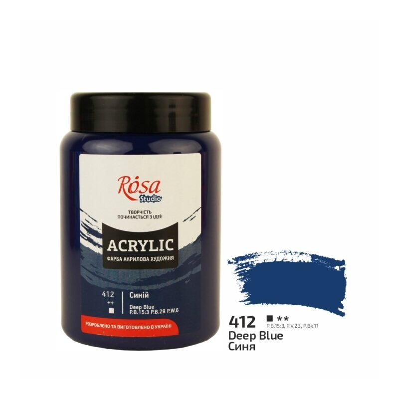 Akriliniai dažai Rosa Studio 400ml Blue