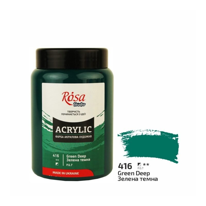 Akriliniai dažai Rosa Studio 400ml Green Deep
