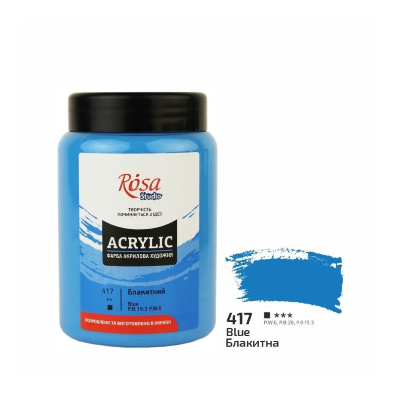 Akriliniai dažai Rosa Studio 400ml Blue