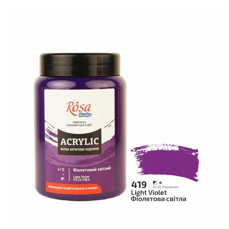 Akriliniai dažai Rosa Studio 400ml Light Violet