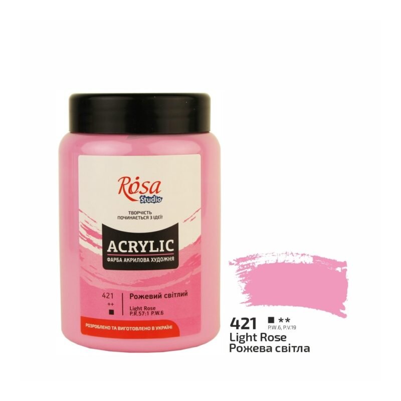 Akriliniai dažai Rosa Studio 400ml Light Pink
