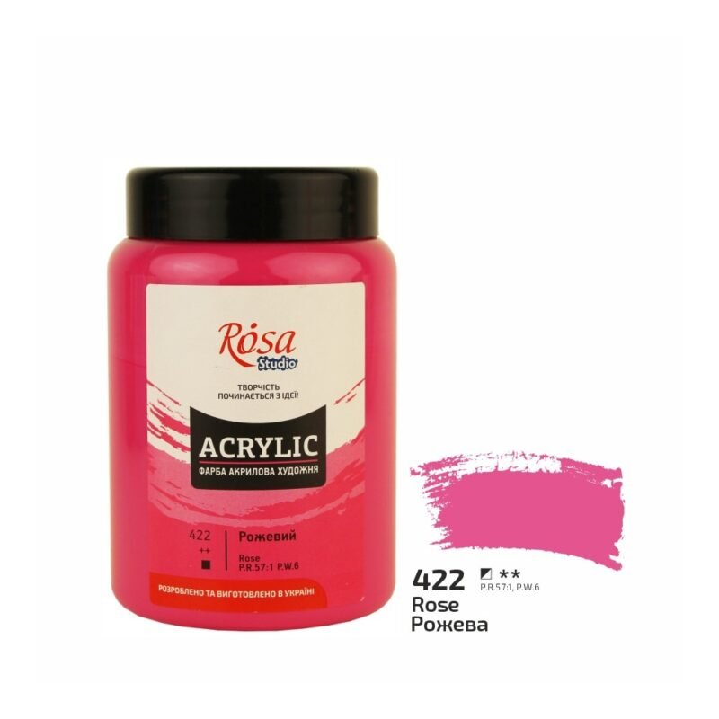 Akriliniai dažai Rosa Studio 400ml Pink