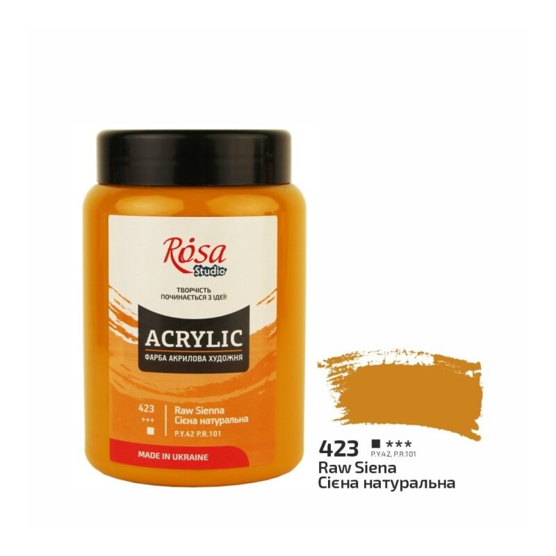Akriliniai dažai Rosa Studio 400ml Raw Sienna