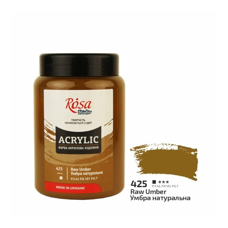 Akriliniai dažai Rosa Studio 400ml Raw Umber