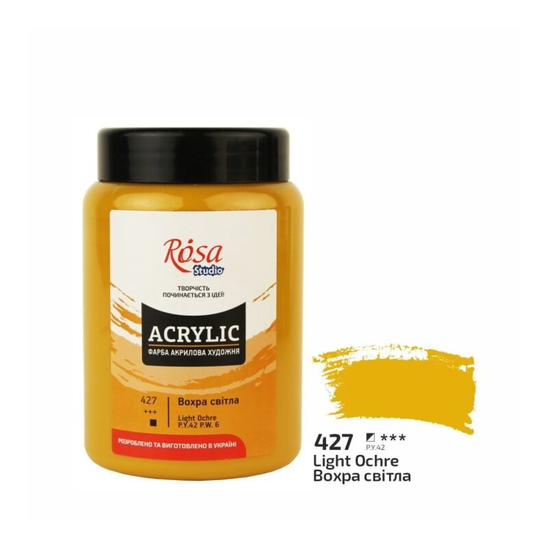 Akriliniai dažai Rosa Studio 400ml Light Ochre