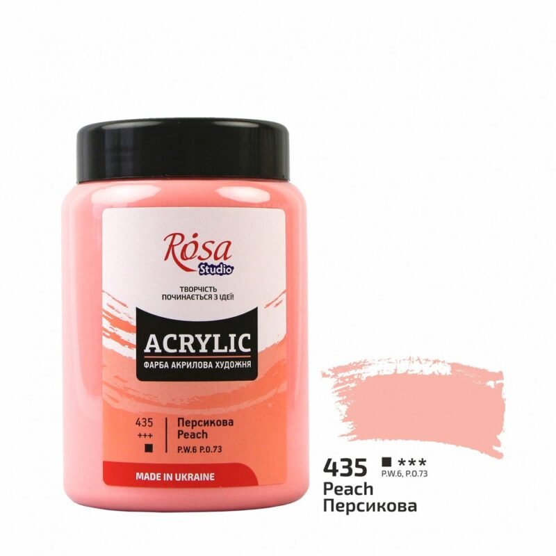 Akriliniai dažai Rosa Studio 400ml Peach