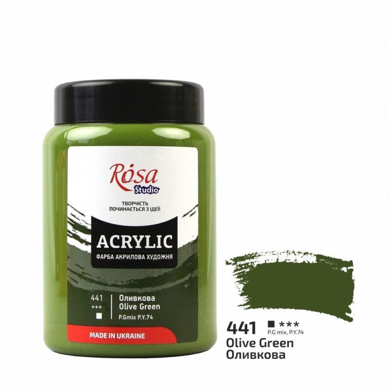 Akriliniai dažai Rosa Studio 400ml Olive Green