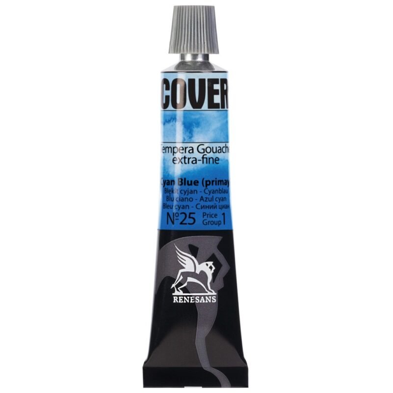 Guašas Tempera COVER - 25 Cyan Blue Primary - 20ml