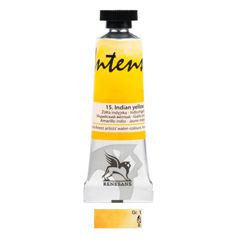 Akvareliniai dažai Renesans Intense Water - Indian Yellow