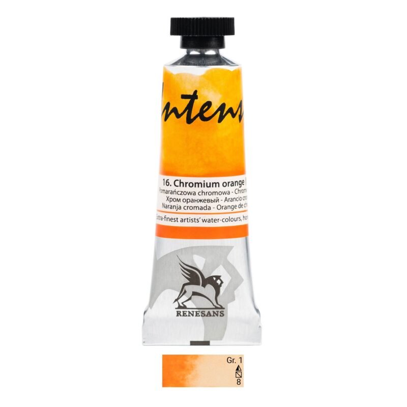 Akvareliniai dažai Renesans Intense Water - Chromium orange (hue)