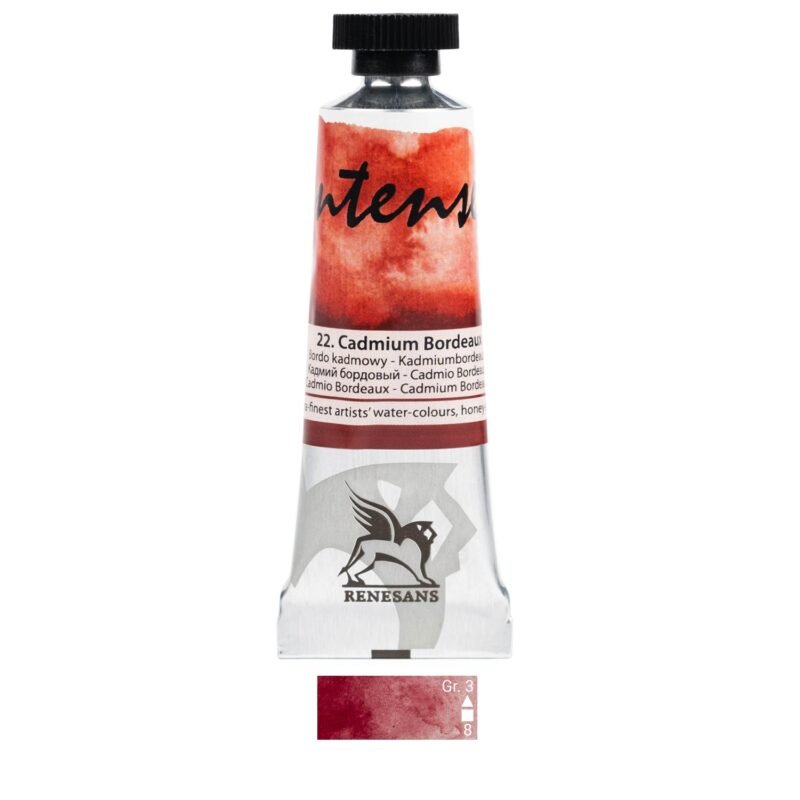 Akvareliniai dažai Renesans Intense Water - Cadmium Bordeaux