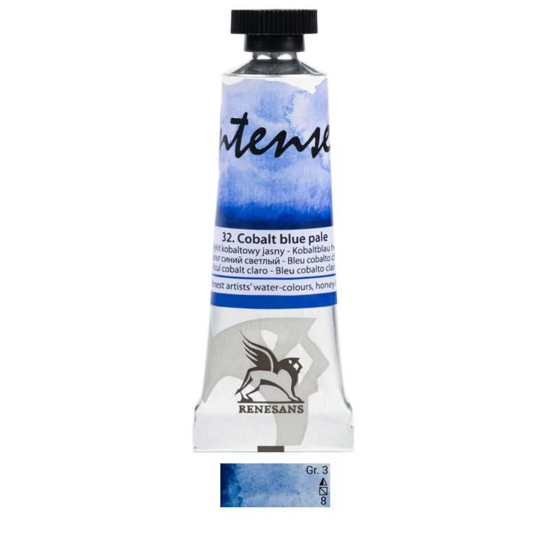 Akvareliniai dažai Renesans Intense Water - Cobalt Blue Pale