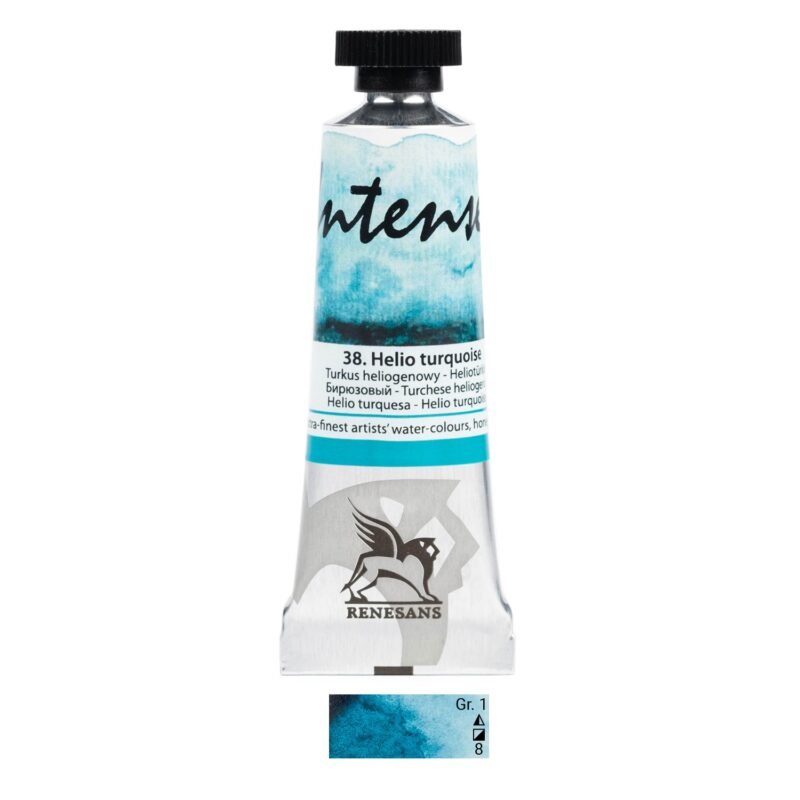 Akvareliniai dažai Renesans Intense Water - Helio Turquoise