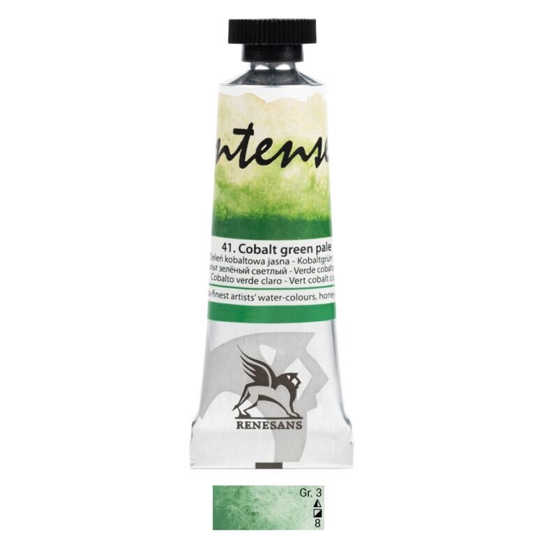 Akvareliniai dažai Renesans Intense Water - Cobalt Green Pale