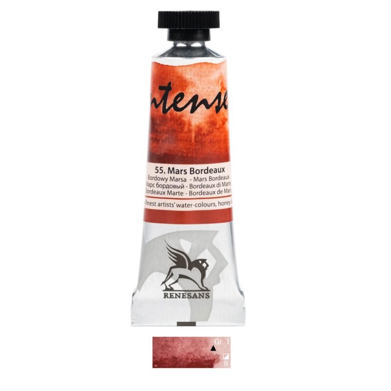 Akvareliniai dažai Renesans Intense Water - Mars Bordeaux