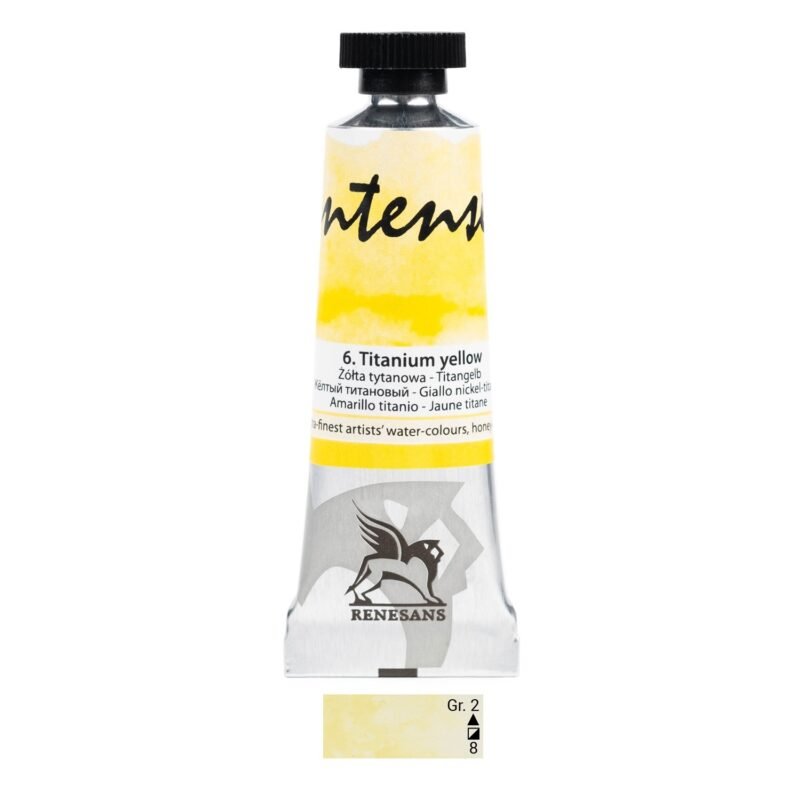 Akvareliniai dažai Renesans Intense Water - Titanium Yellow