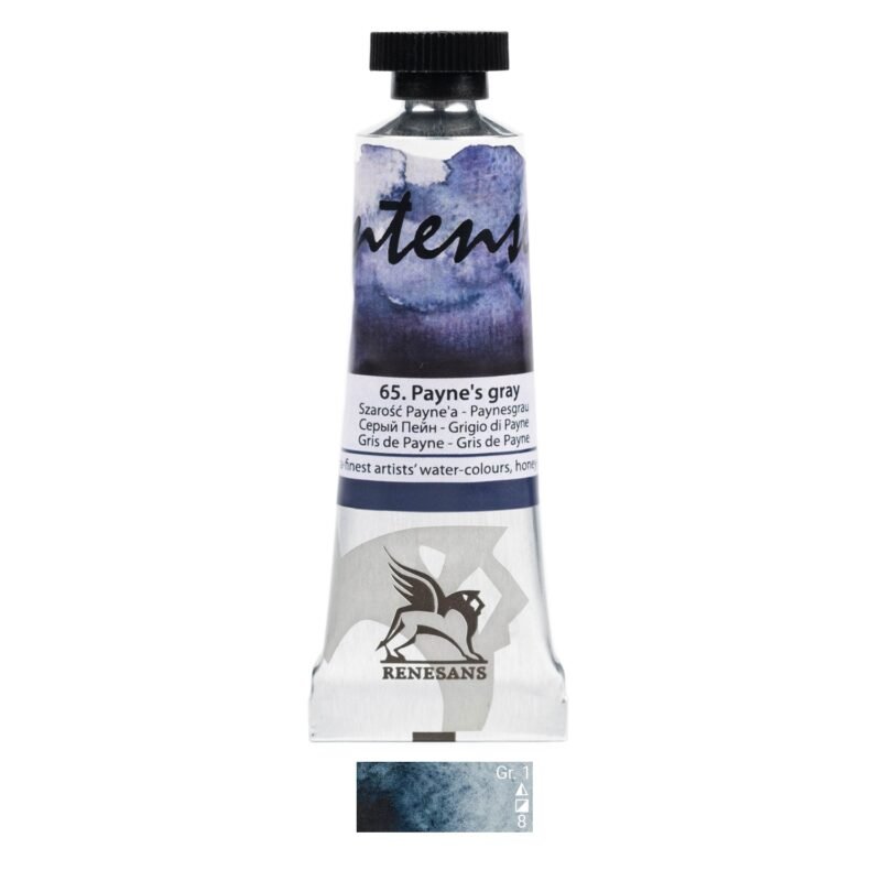 Akvareliniai dažai Renesans Intense Water - Payne's Grey