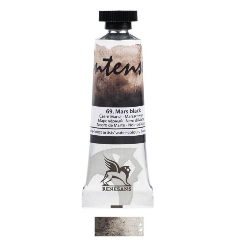 Akvareliniai dažai Renesans Intense Water - Mars Black