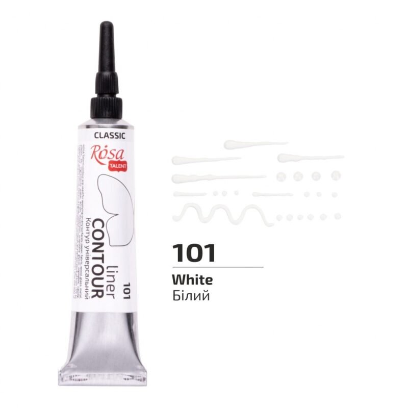 Universalus kontūras Rosa Talent 20ml, baltos sp.