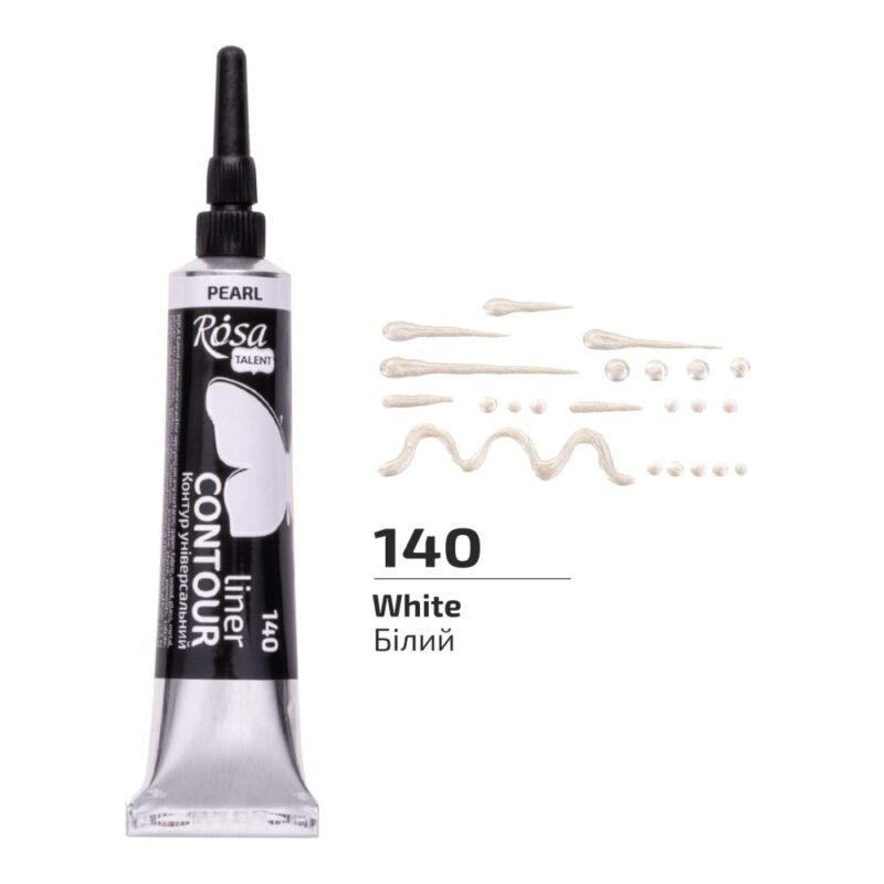 Universalus kontūras Rosa Talent 20ml, perlamutrinės baltos sp.