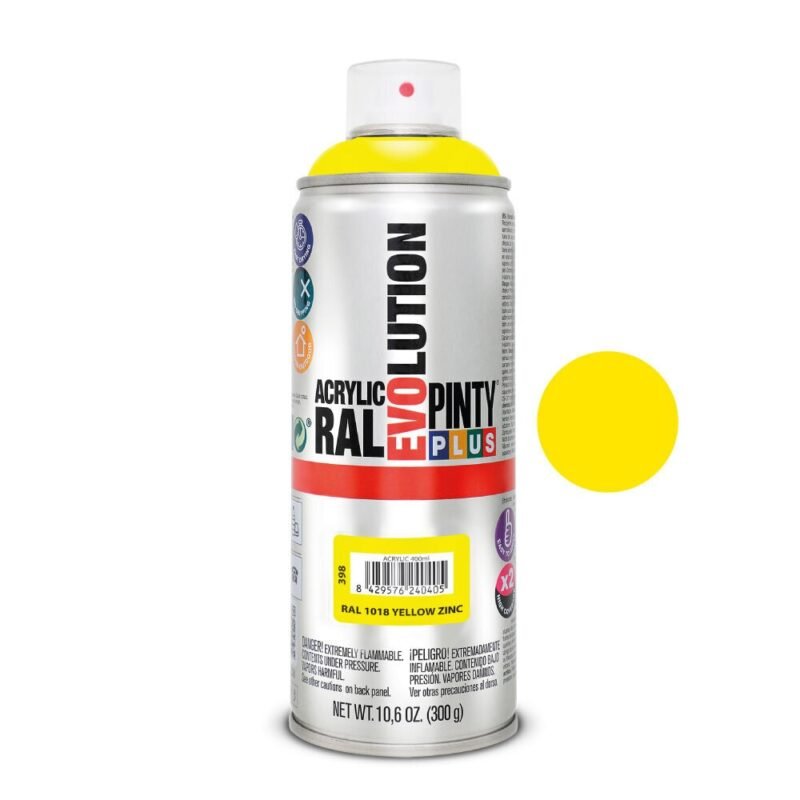Aerozoliniai dažai Evolution 400ml - 1018 geltona sp.