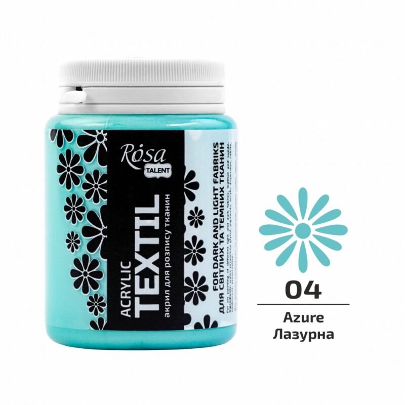 „ROSA Talent“ tekstilės dažai 80ml - šviesi turkio sp.