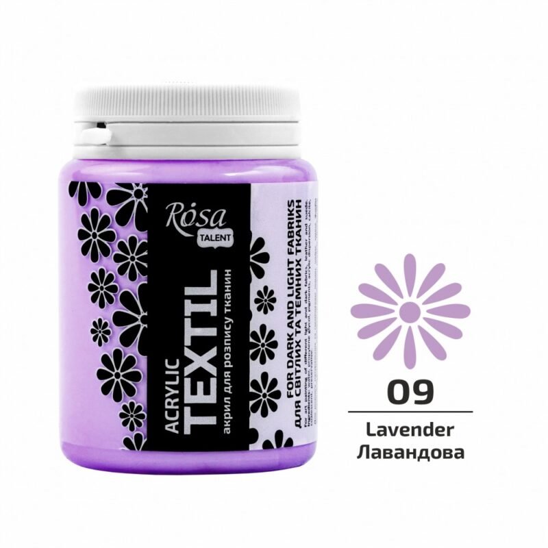 „ROSA Talent“ tekstilės dažai 80ml - levandų sp.