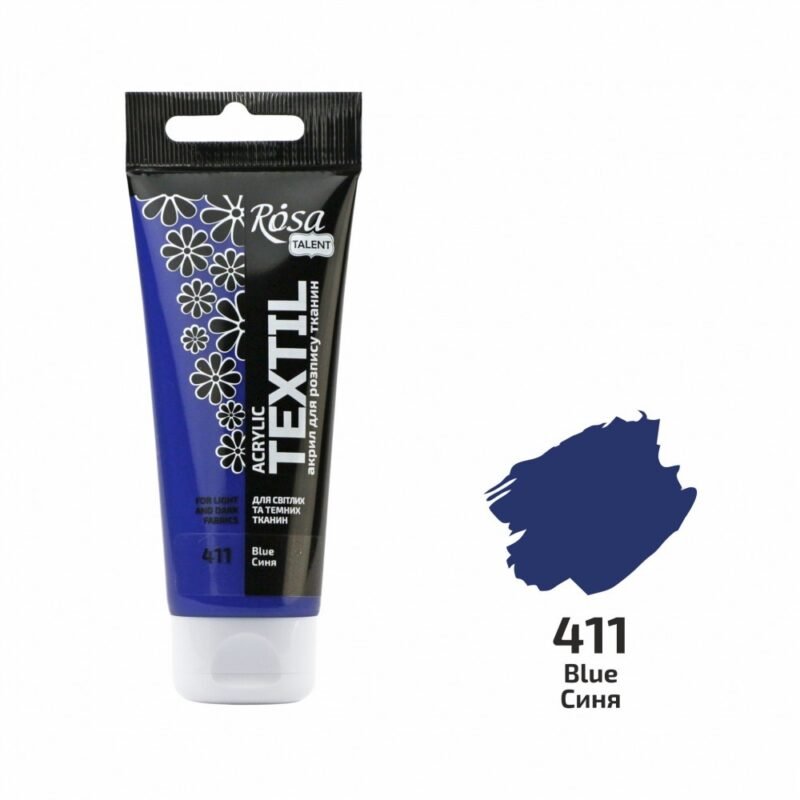 „ROSA Talent“ tekstilės dažai 60ml - mėlyna sp.