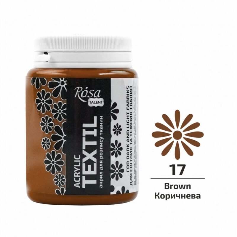 „ROSA Talent“ tekstilės dažai 80ml - ruda sp.