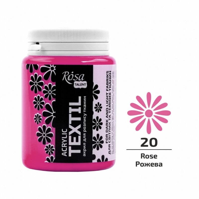 „ROSA Talent“ tekstilės dažai 80ml - rožinė sp.