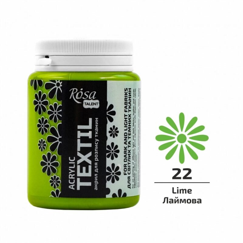„ROSA Talent“ tekstilės dažai 80ml - citruso žalia sp.