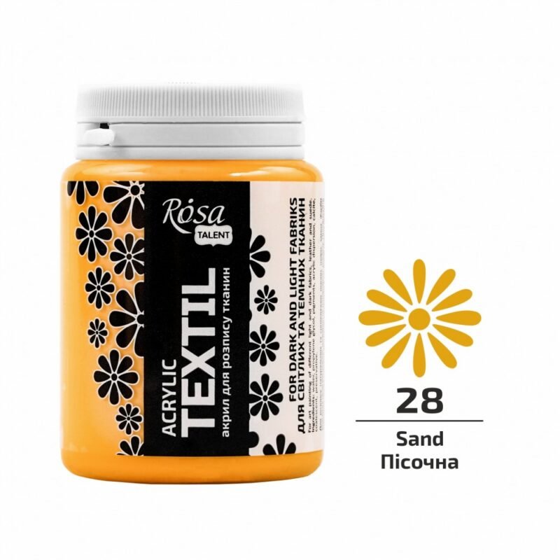 „ROSA Talent“ tekstilės dažai 80ml - smėlinė sp.