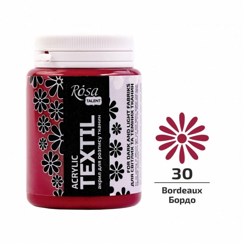 „ROSA Talent“ tekstilės dažai 80ml - bordinė sp.