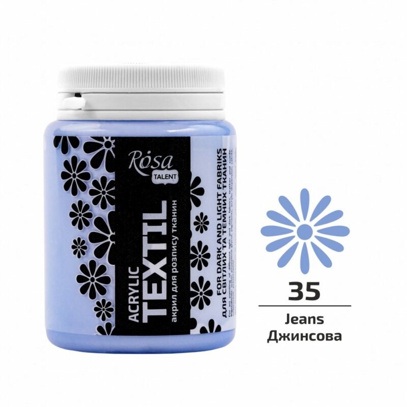 „ROSA Talent“ tekstilės dažai 80ml - džinso mėlyna sp.