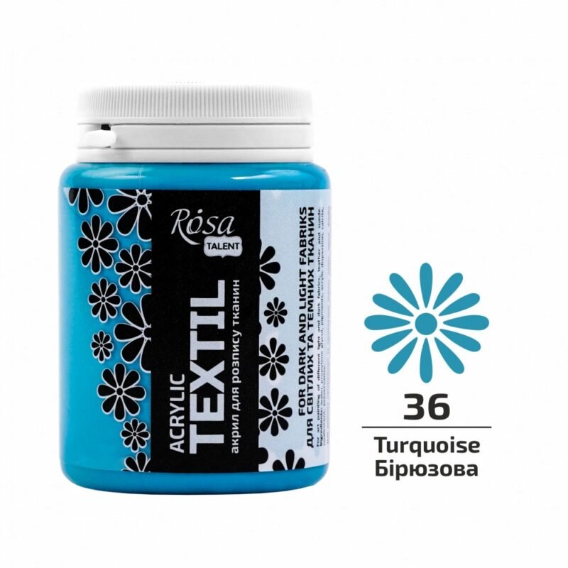 „ROSA Talent“ tekstilės dažai 80ml - turkio sp.