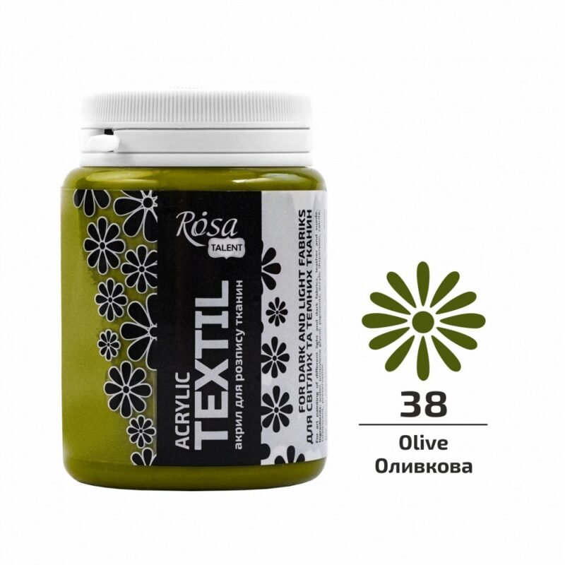 „ROSA Talent“ tekstilės dažai 80ml - alyvuogės žalia sp.