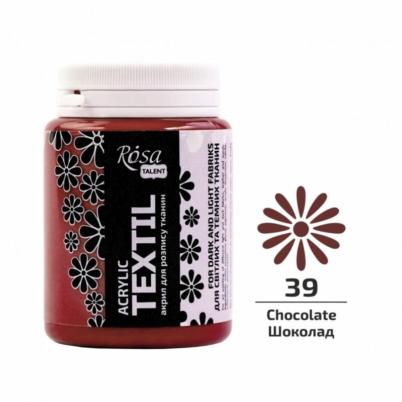 „ROSA Talent“ tekstilės dažai 80ml - šokolado ruda sp.