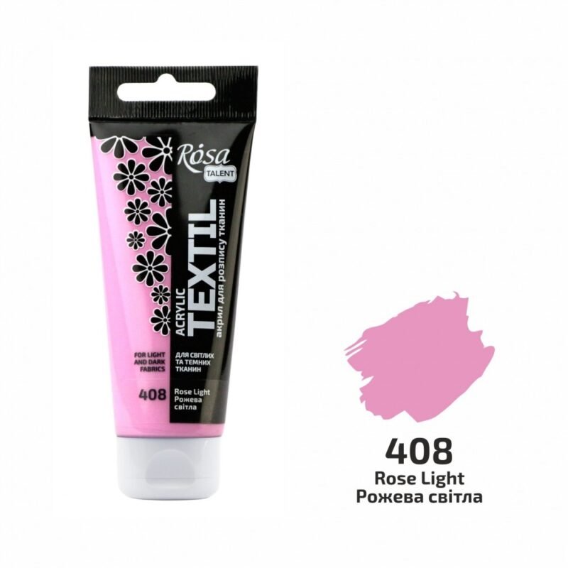 „ROSA Talent“ tekstilės dažai 60ml - šviesi rožinė sp.