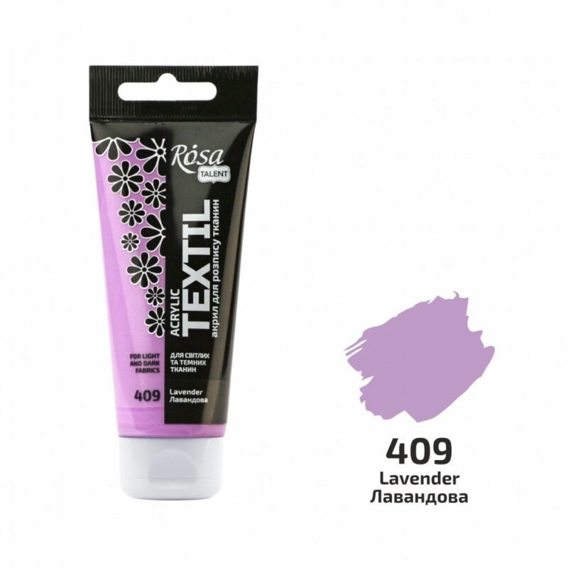 „ROSA Talent“ tekstilės dažai 60ml - šviesi violetinė sp.