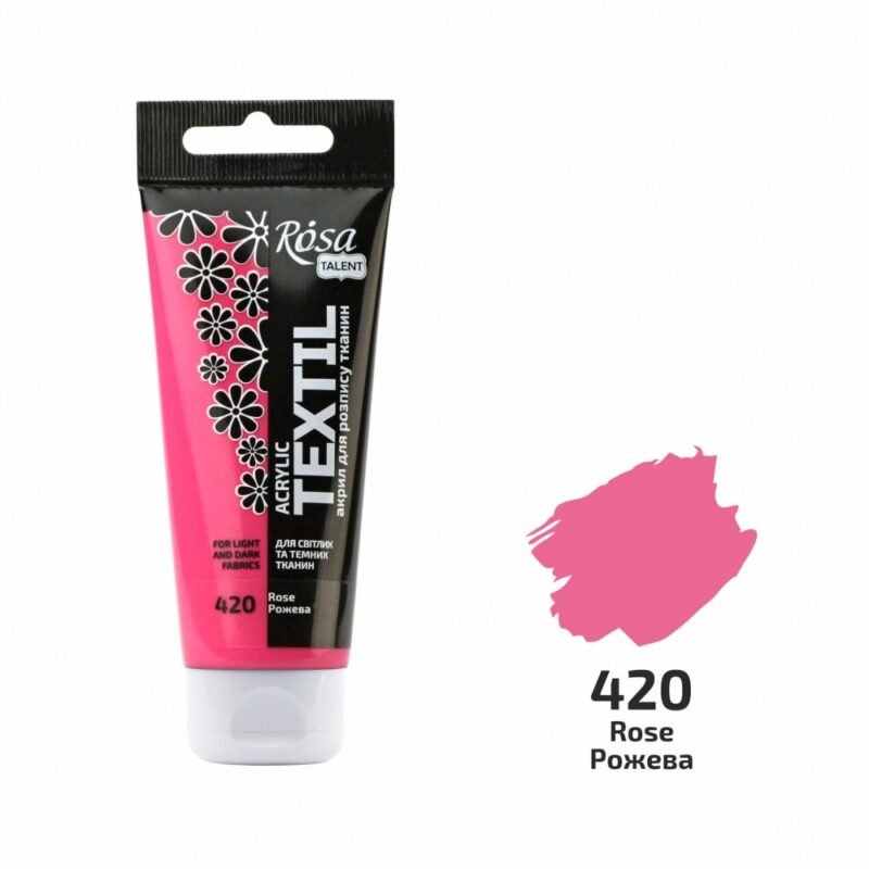 „ROSA Talent“ tekstilės dažai 60ml - rožinė sp.