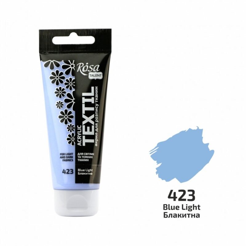 „ROSA Talent“ tekstilės dažai 60ml - šviesi mėlyna sp.