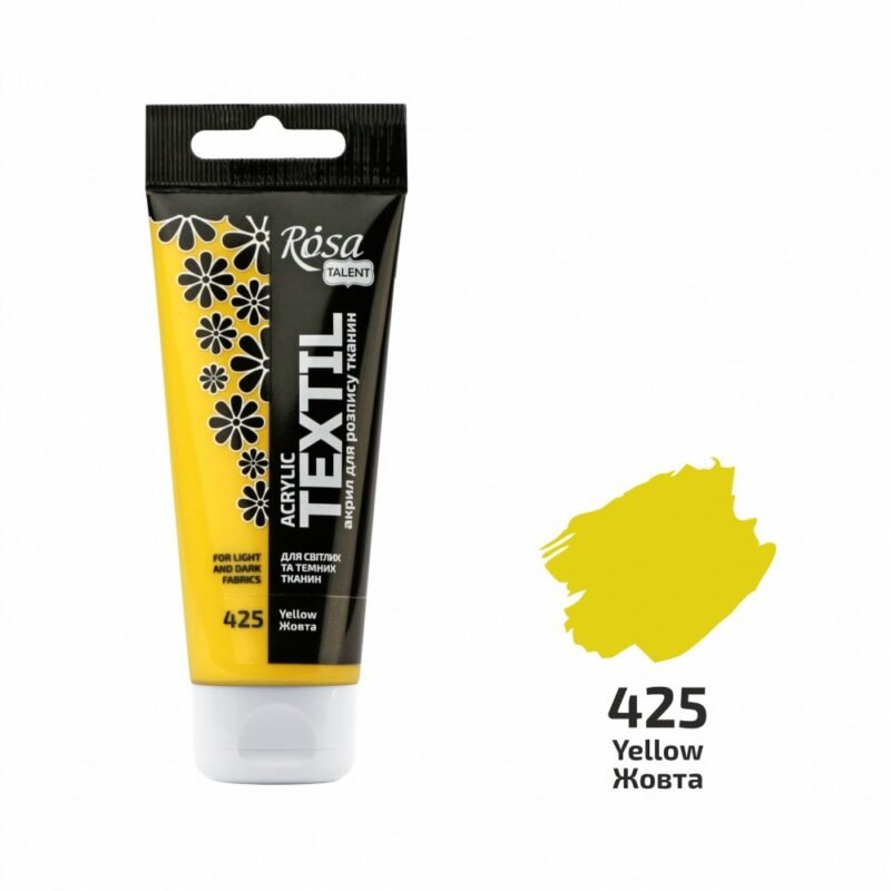 „ROSA Talent“ tekstilės dažai 60ml - geltona sp.