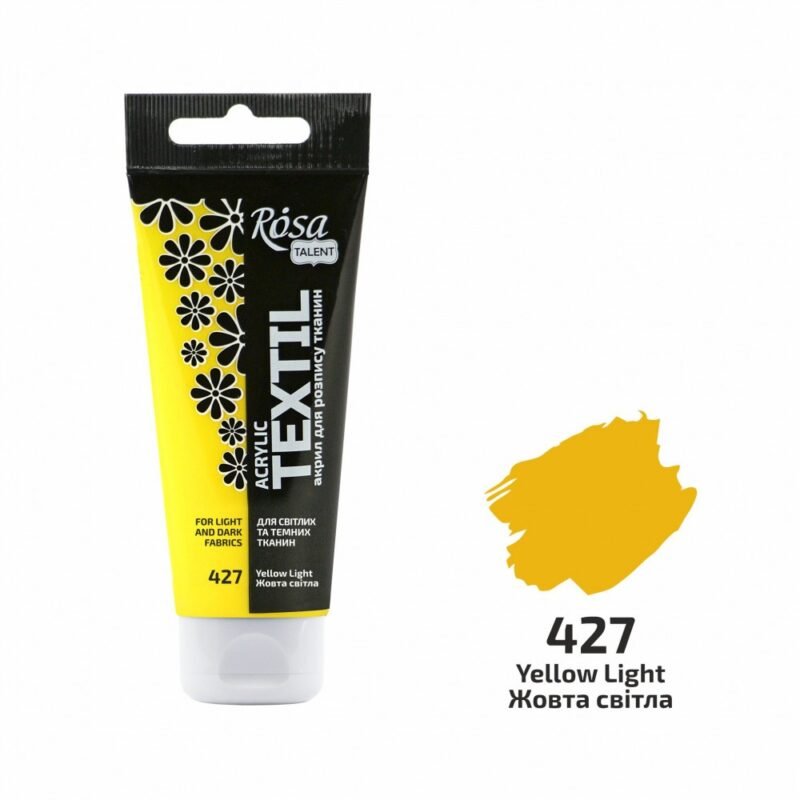 „ROSA Talent“ tekstilės dažai 60ml - šviesi geltona sp.