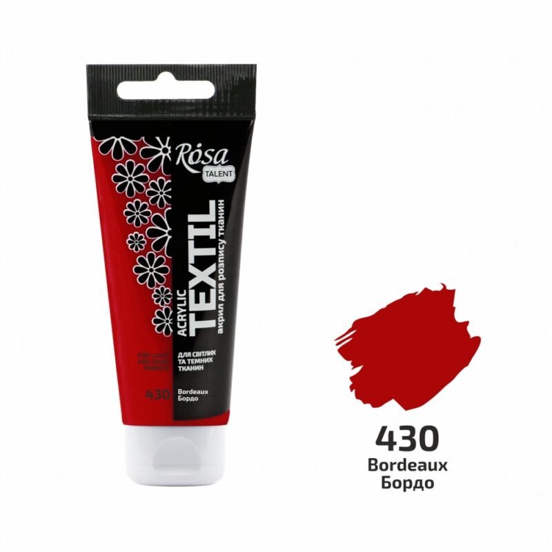 „ROSA Talent“ tekstilės dažai 60ml - bordinė sp.