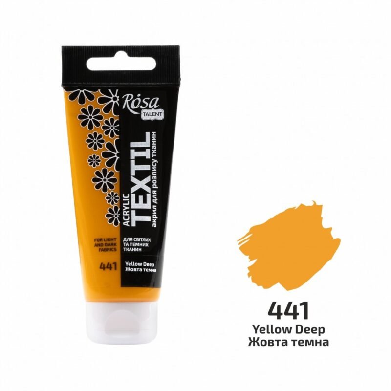 „ROSA Talent“ tekstilės dažai 60ml - tamsi geltona sp.