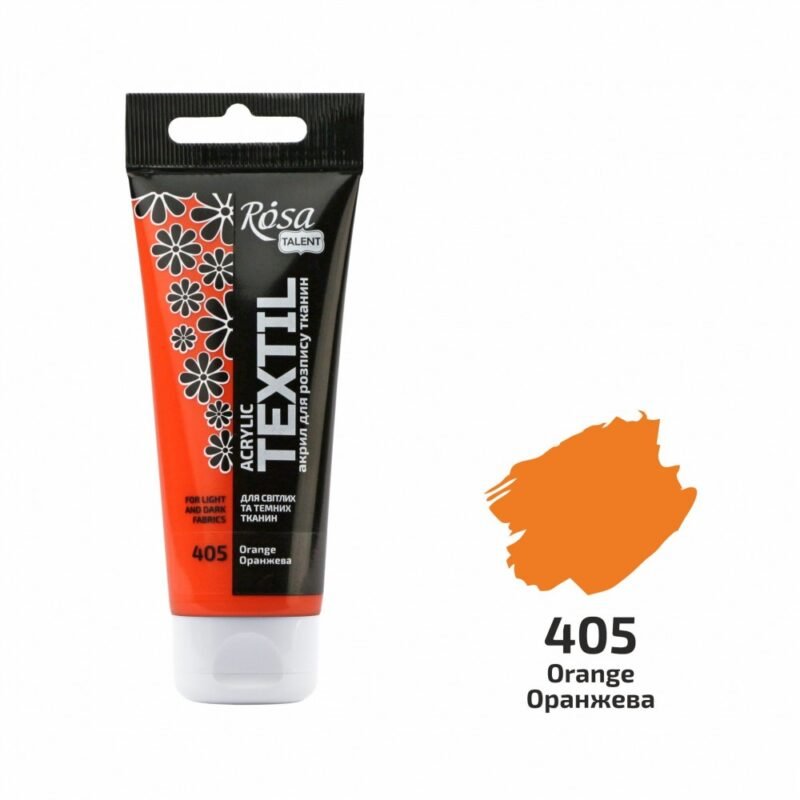 „ROSA Talent“ tekstilės dažai 60ml - oranžinė sp.